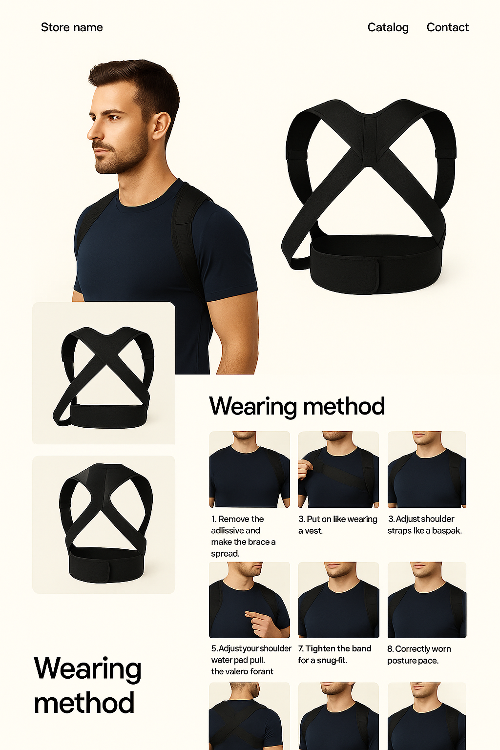 Adjustable Posture Corrector for Back & Shoulder Support