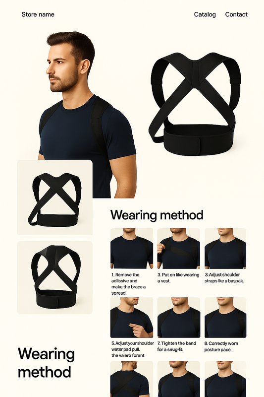 Adjustable Posture Corrector for Back & Shoulder Support
